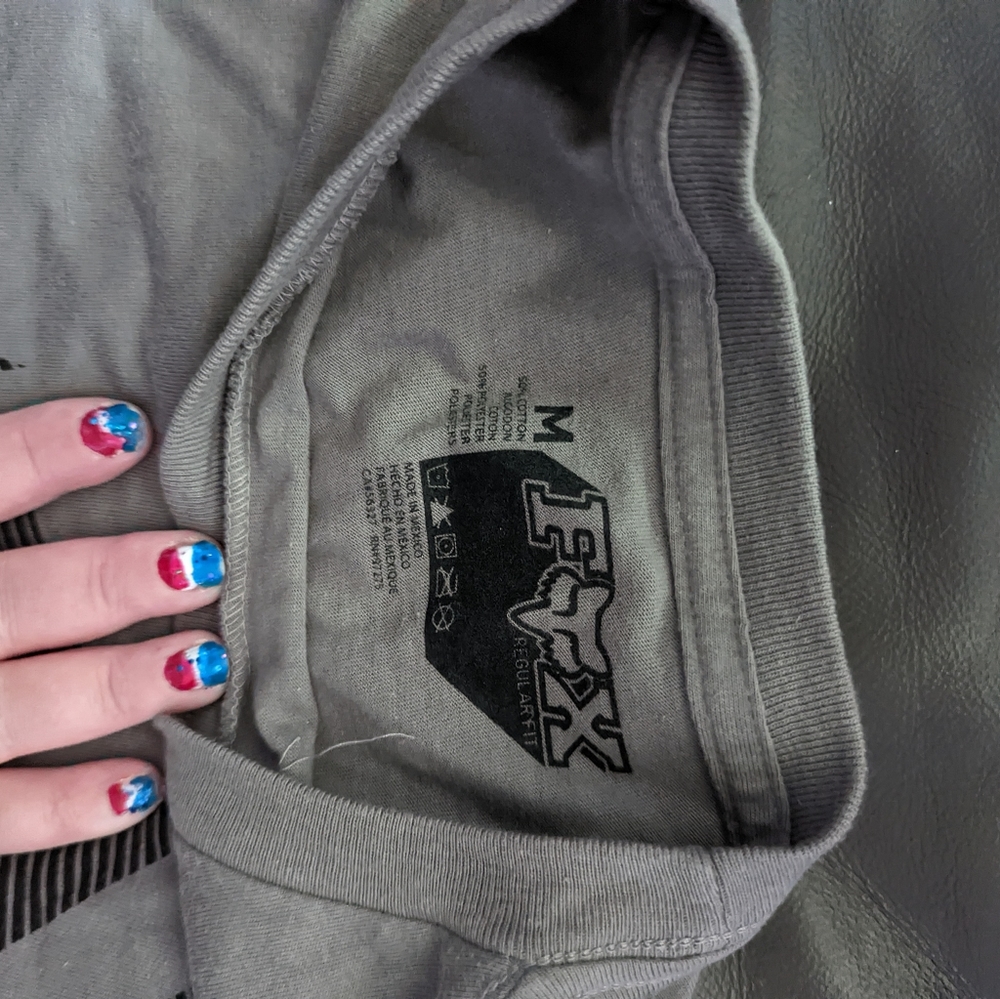 Fox Racing Gray T-SHIRT - Picture 3 of 4